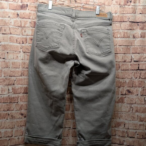 Levi's Capris Jeans Gray Cropped Size 6 W28 - Picture 8 of 15